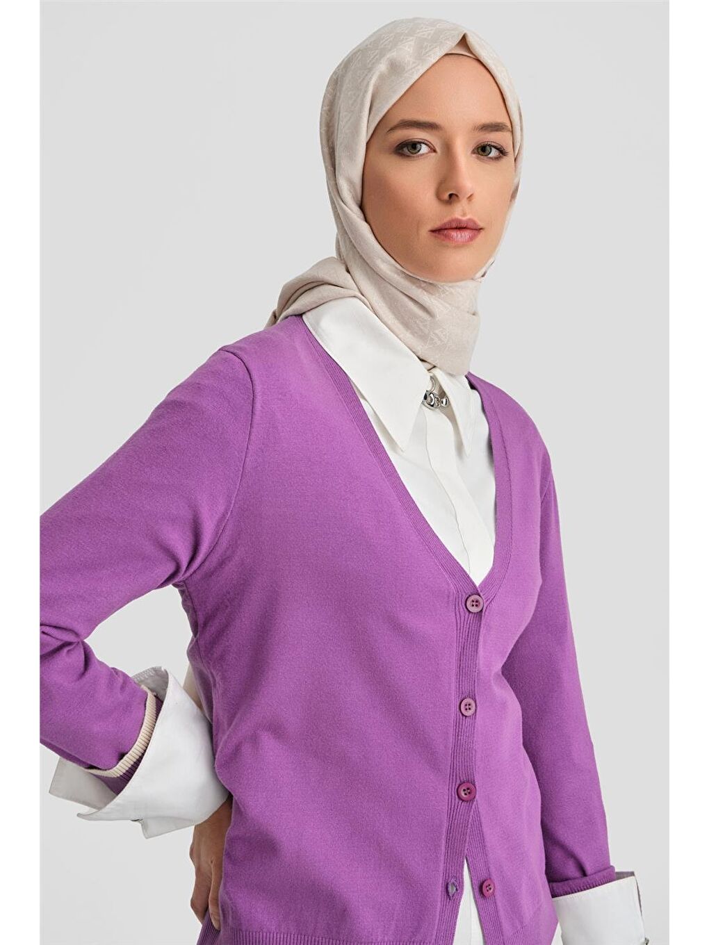 Hırka 24Kd2402 Mor-4