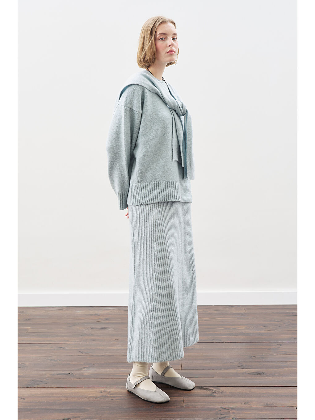 Chunky Oversıze Kazak Mavi-2