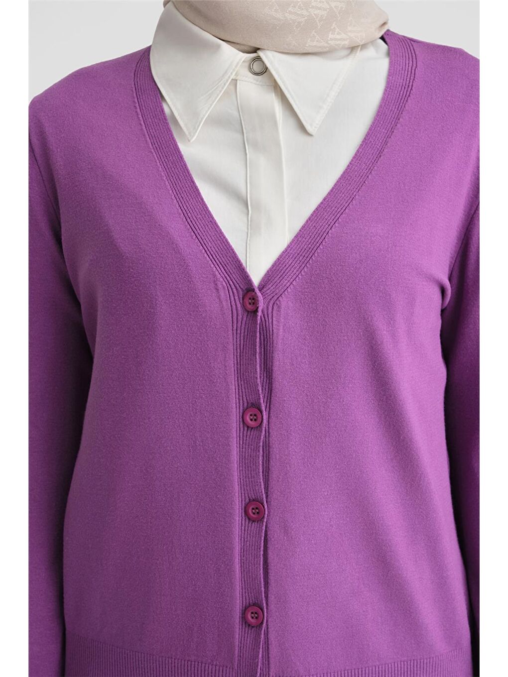 Hırka 24Kd2402 Mor-5