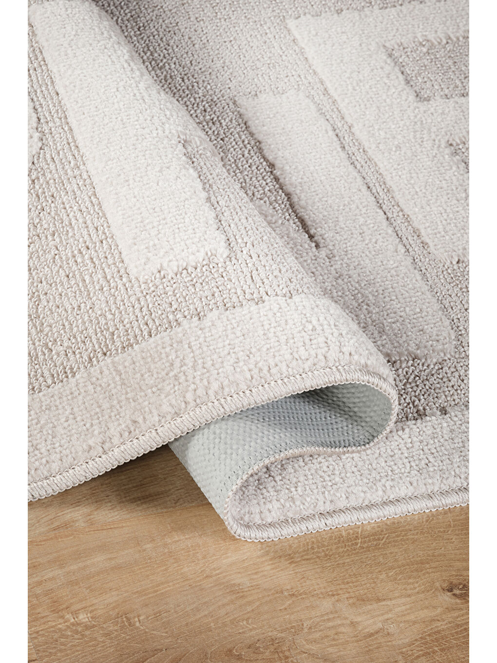 Bej Doğal Kaymaz Taban Banyo Paspas Uzun Ömürlü Yumuşak Su Emici Yazılı Paspas Shine-Vizon-2