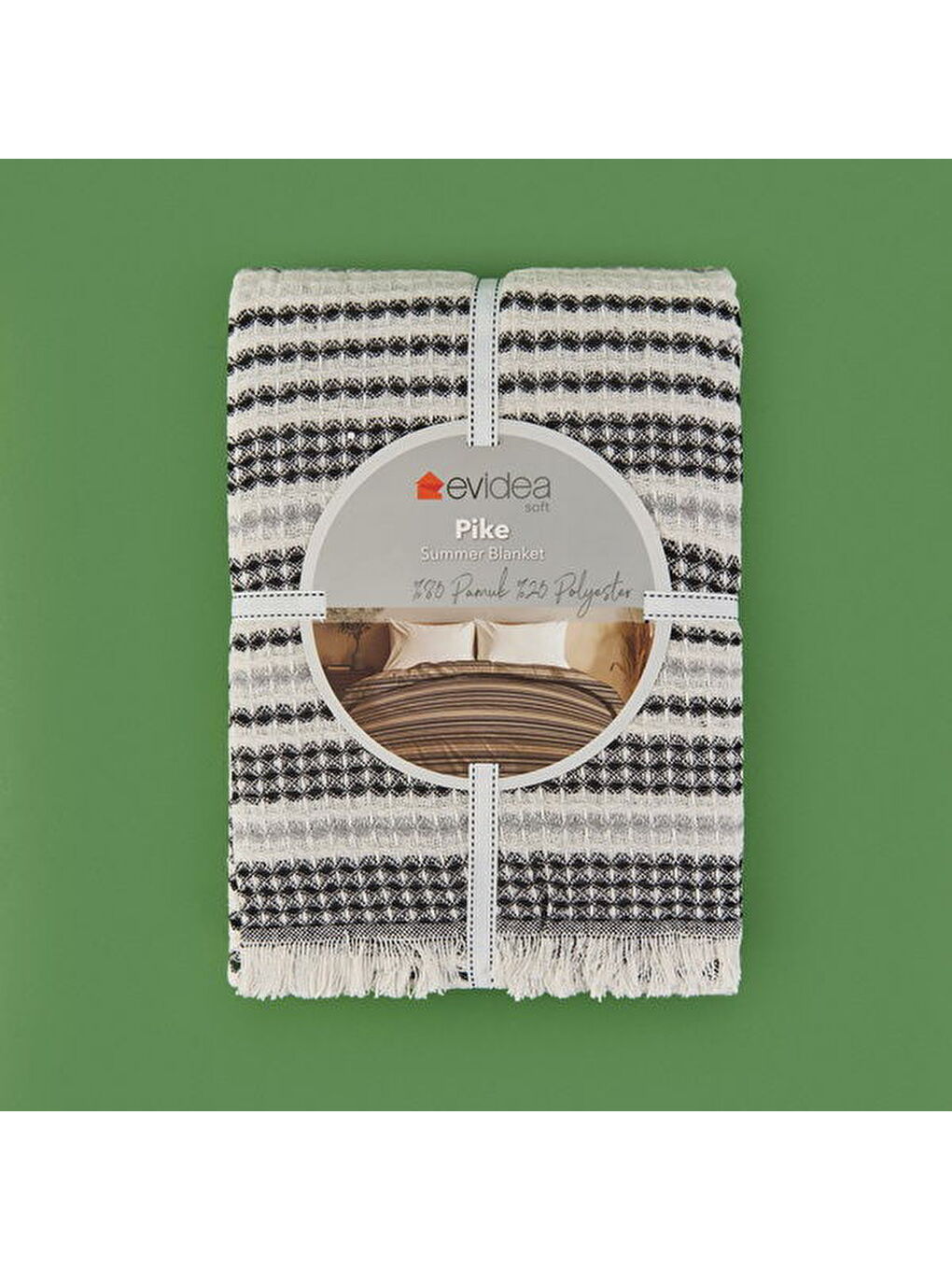 Lila Soft Radiant Çift Kişilik Pike - Ekru / Siyah - 200x230 cm-2