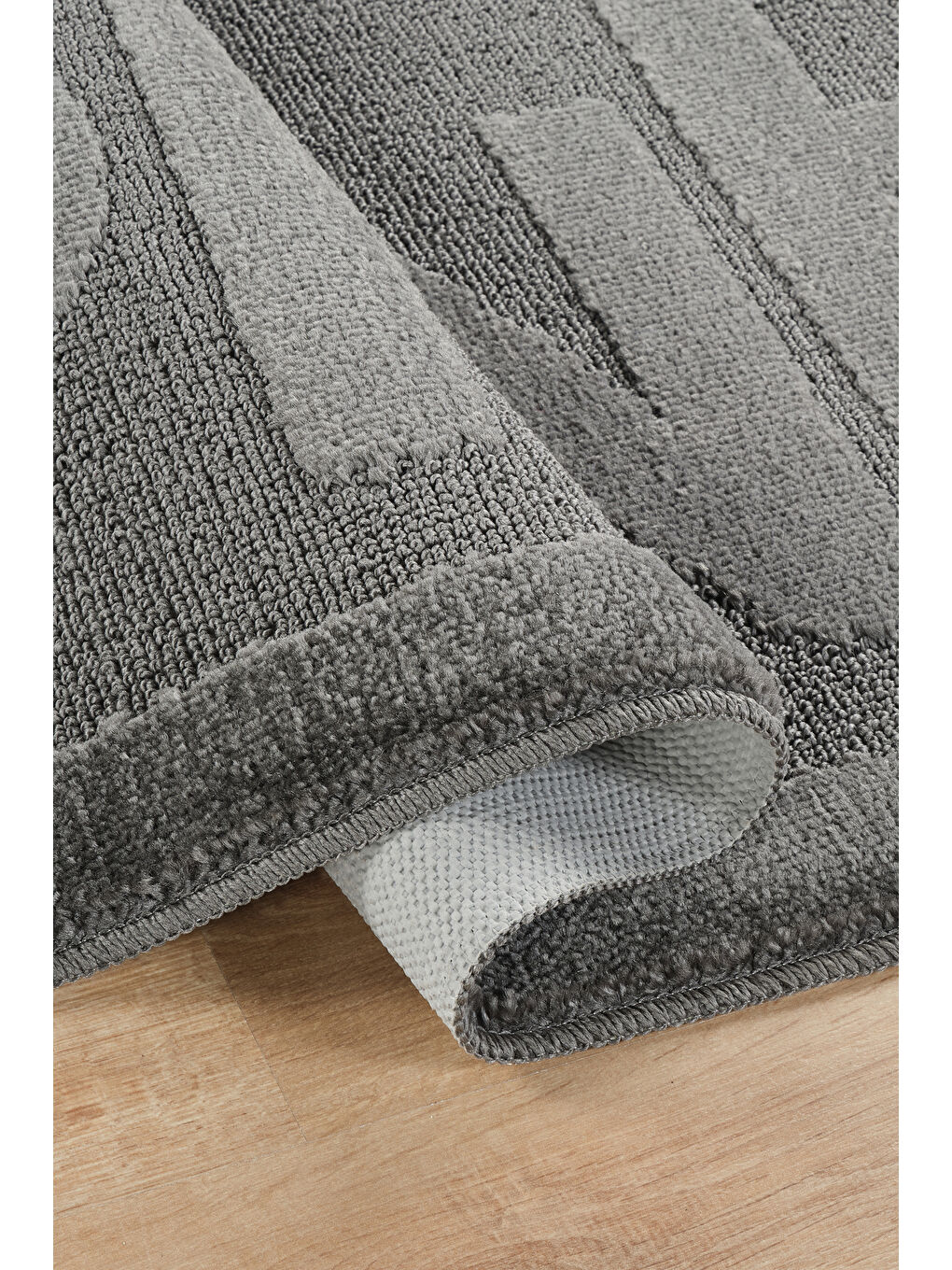 Doğal Kaymaz Taban Banyo Paspas Uzun Ömürlü Yumuşak Su Emici Yazılı Paspas Shine-Antrasit-2