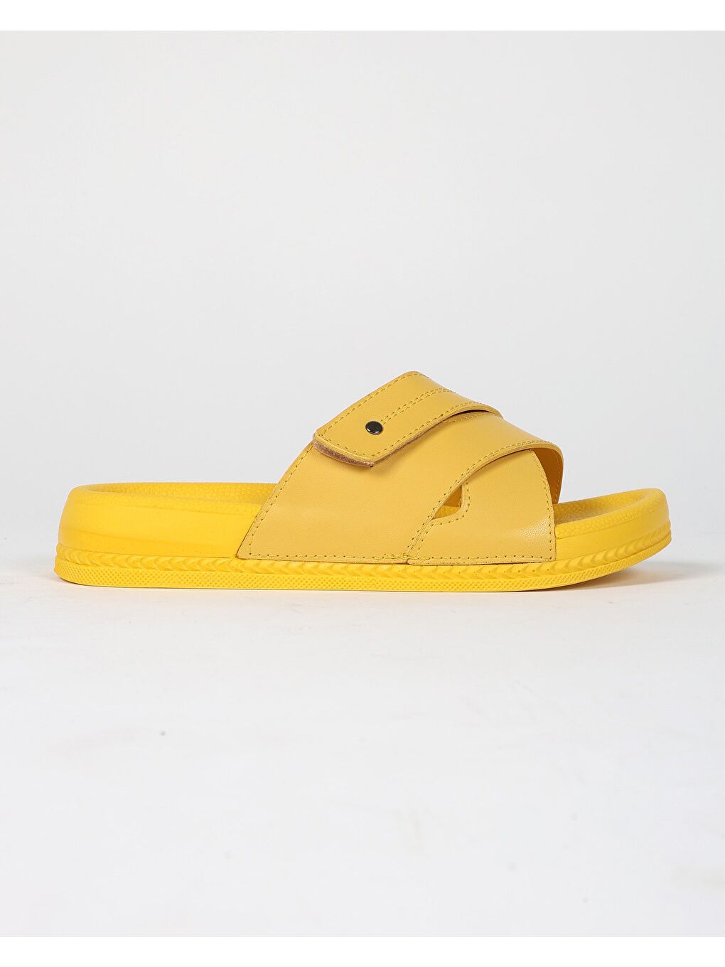 Sarı Kadın Yazlık Çapraz Bantlı Terlik - CORAL-4