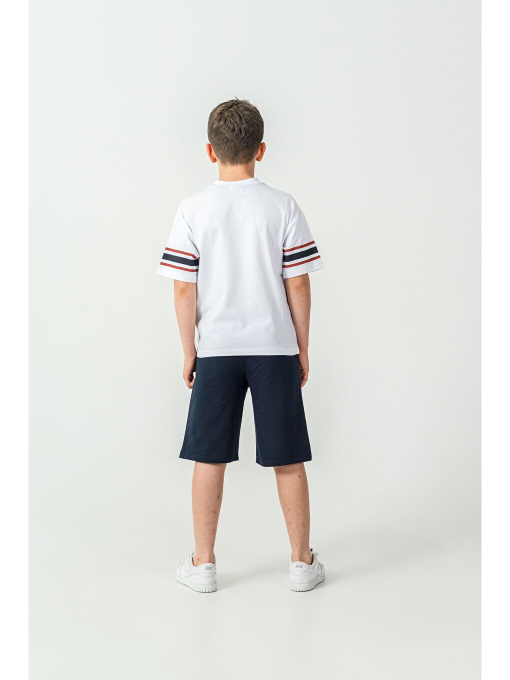 Lacivert Warrior Strenght Baskılı Erkek Çocuk Şort - Tişört Takımı-3