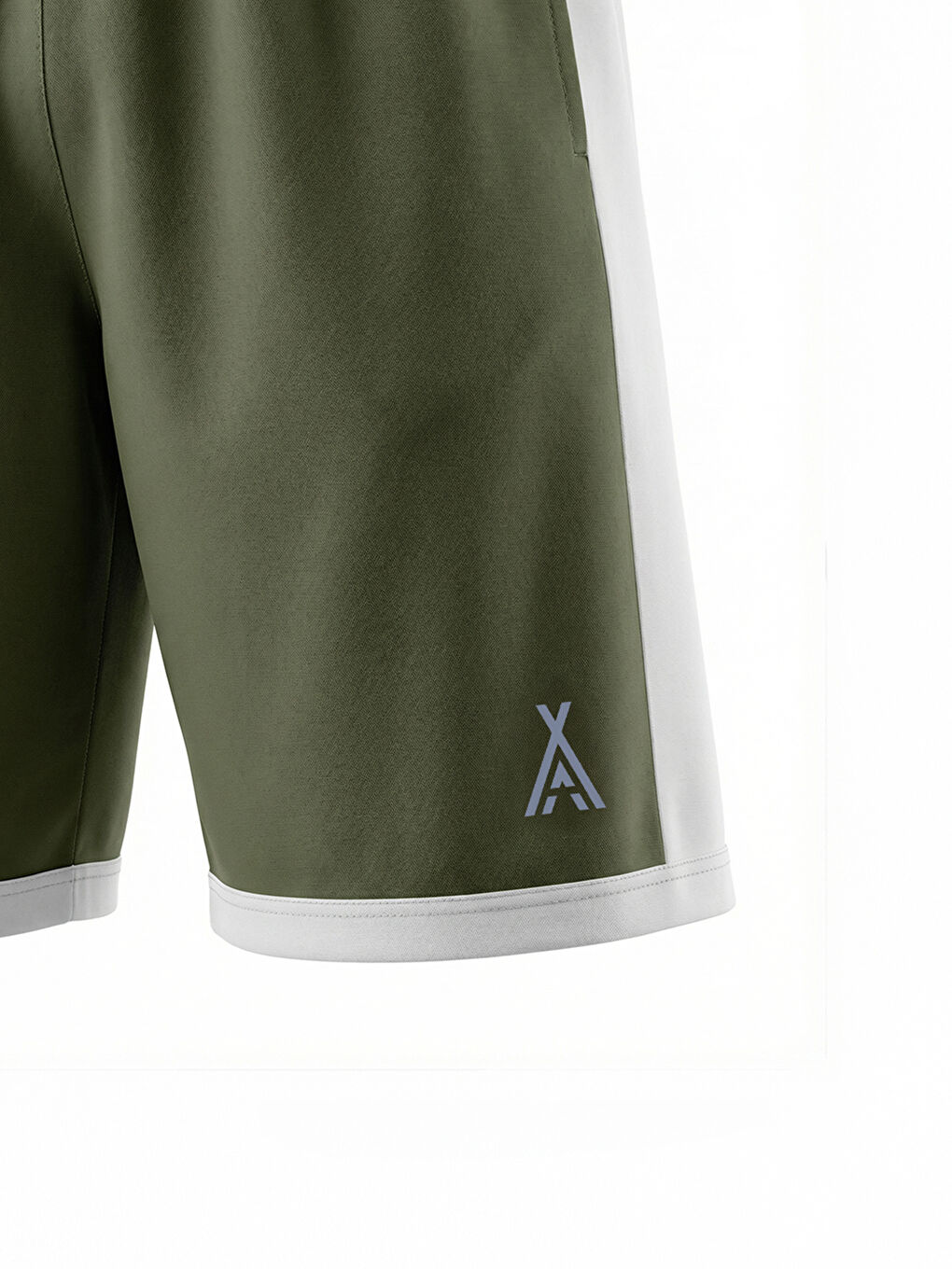 Haki ORENDAHILL Erkek Spor Şort Hızlı Kuruyan Esnek Regular Fit Gym Cepli Yan Çizgi Detaylı Activewear-3