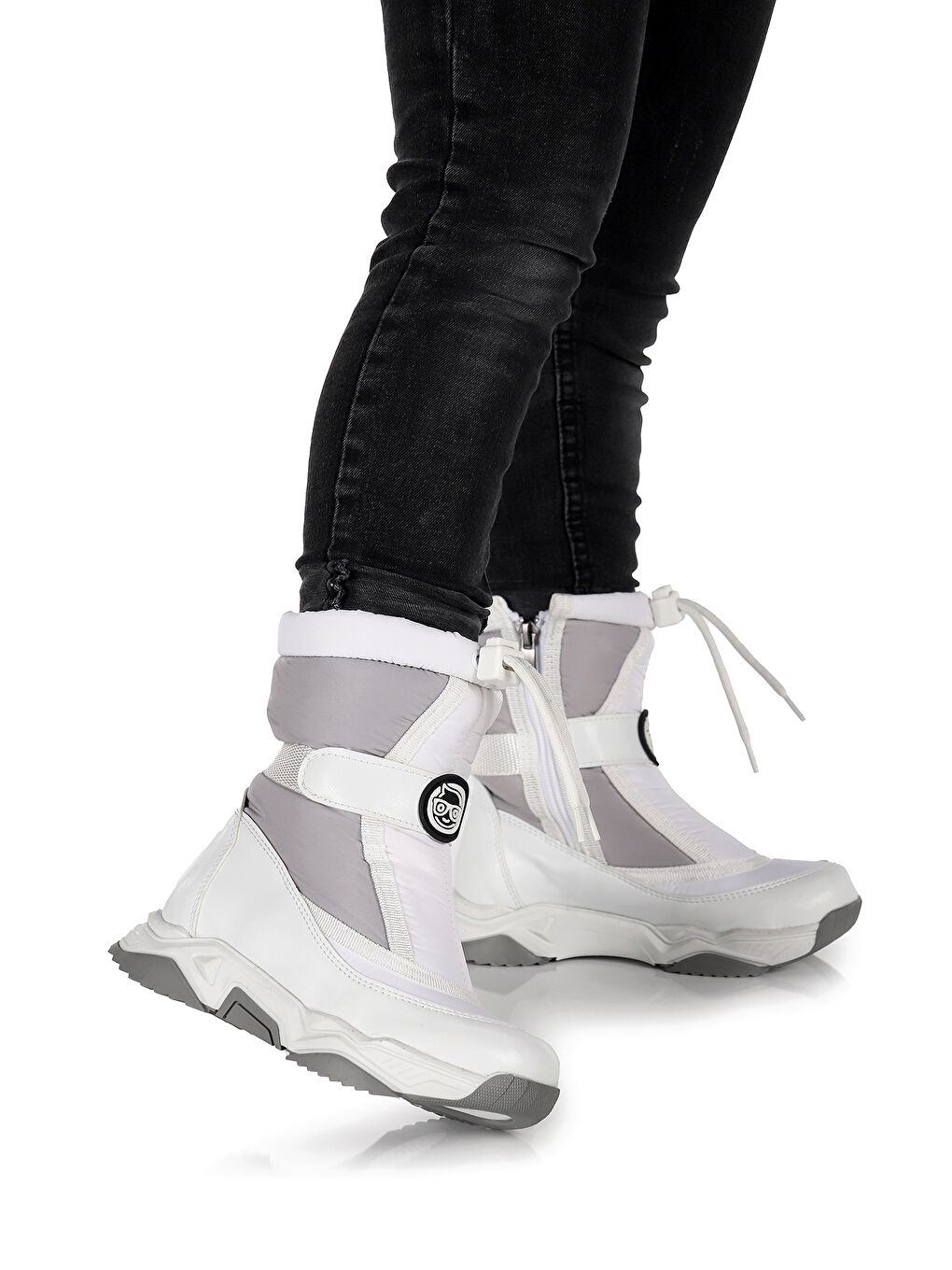 Gri Alexis Fermuarlı Kız Çocuk Kar Botu-2