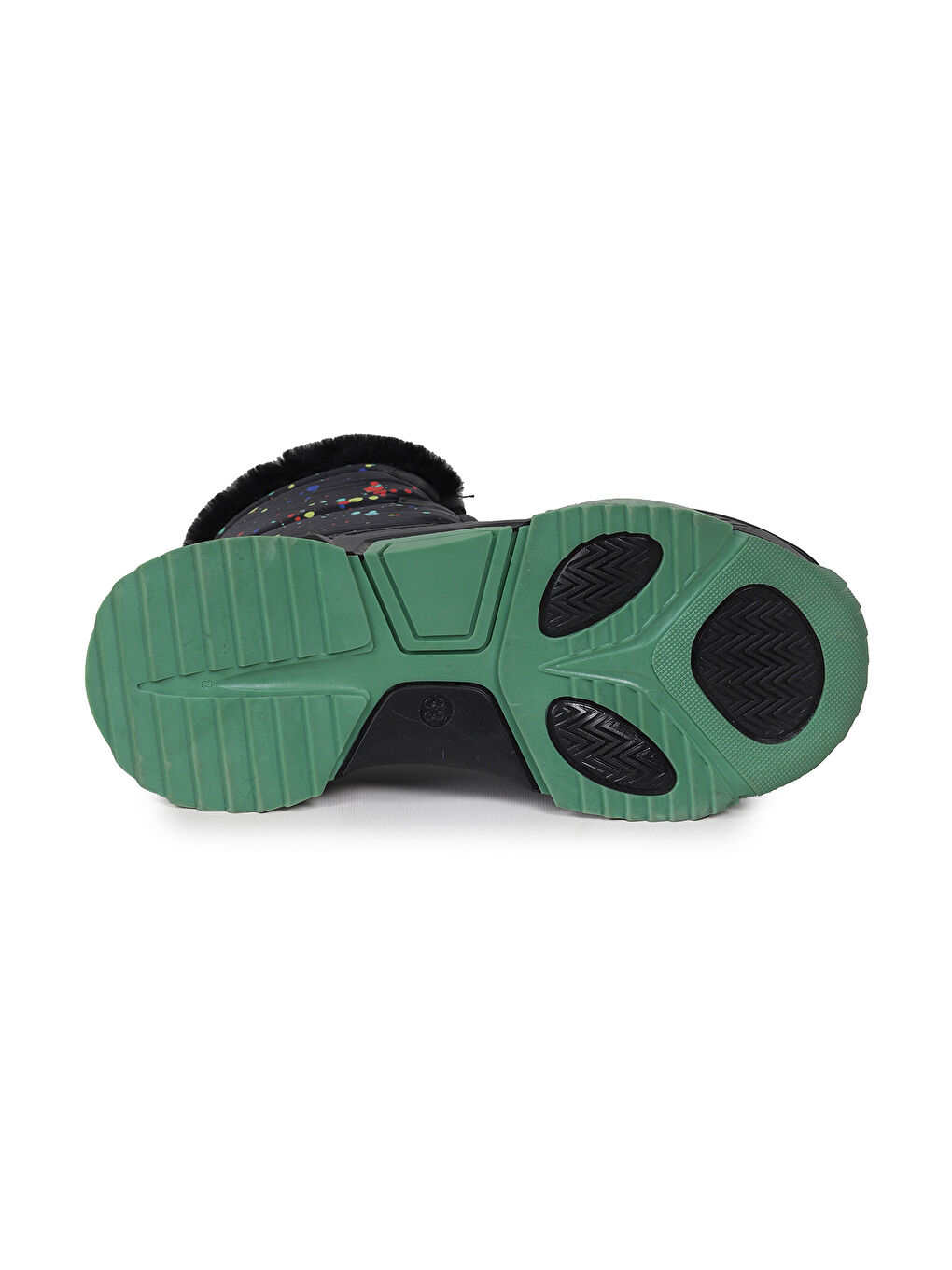 Siyah Bambu Bağcıklı Kız Çocuk Kar Botu-4