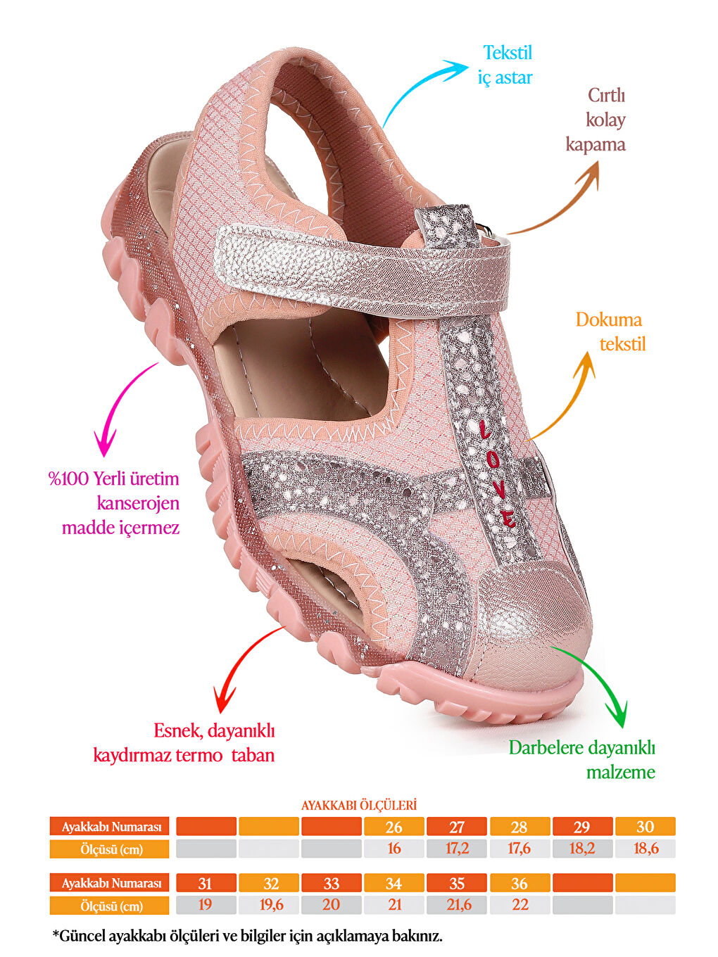 Pembe Marsa Cırtlı Kız Çocuk Sandalet-1