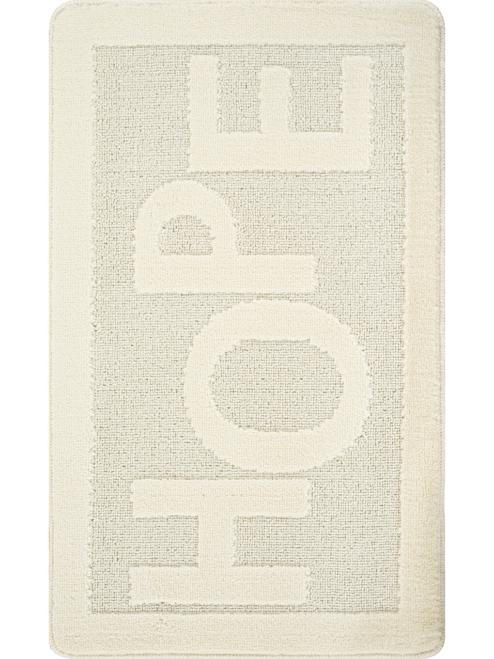 Ekru Doğal Kaymaz Taban Banyo Paspas Uzun Ömürlü Yumuşak Su Emici Yazılı Hope-Krem-1