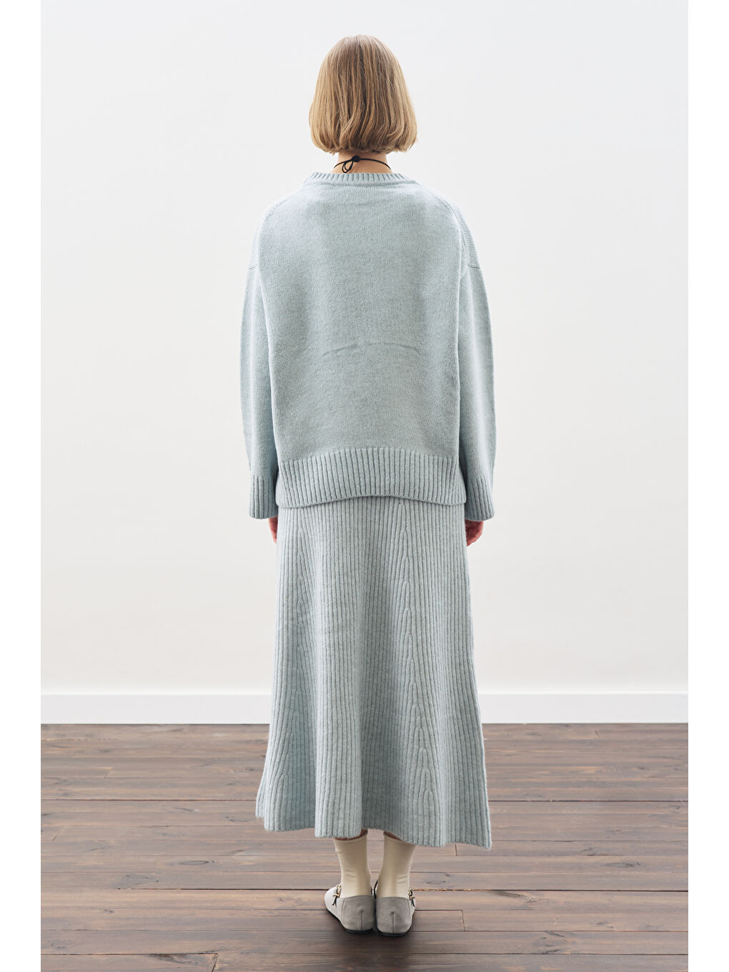 Chunky Oversıze Kazak Mavi-7