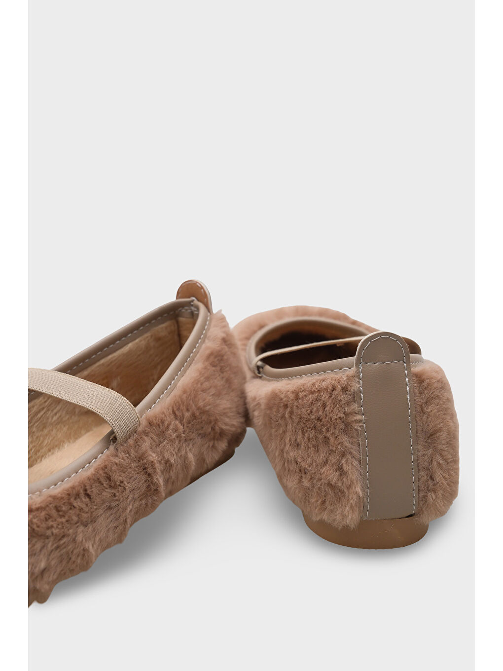 Bej Ollie Kadın Pelüş Lasitkli Babet-3