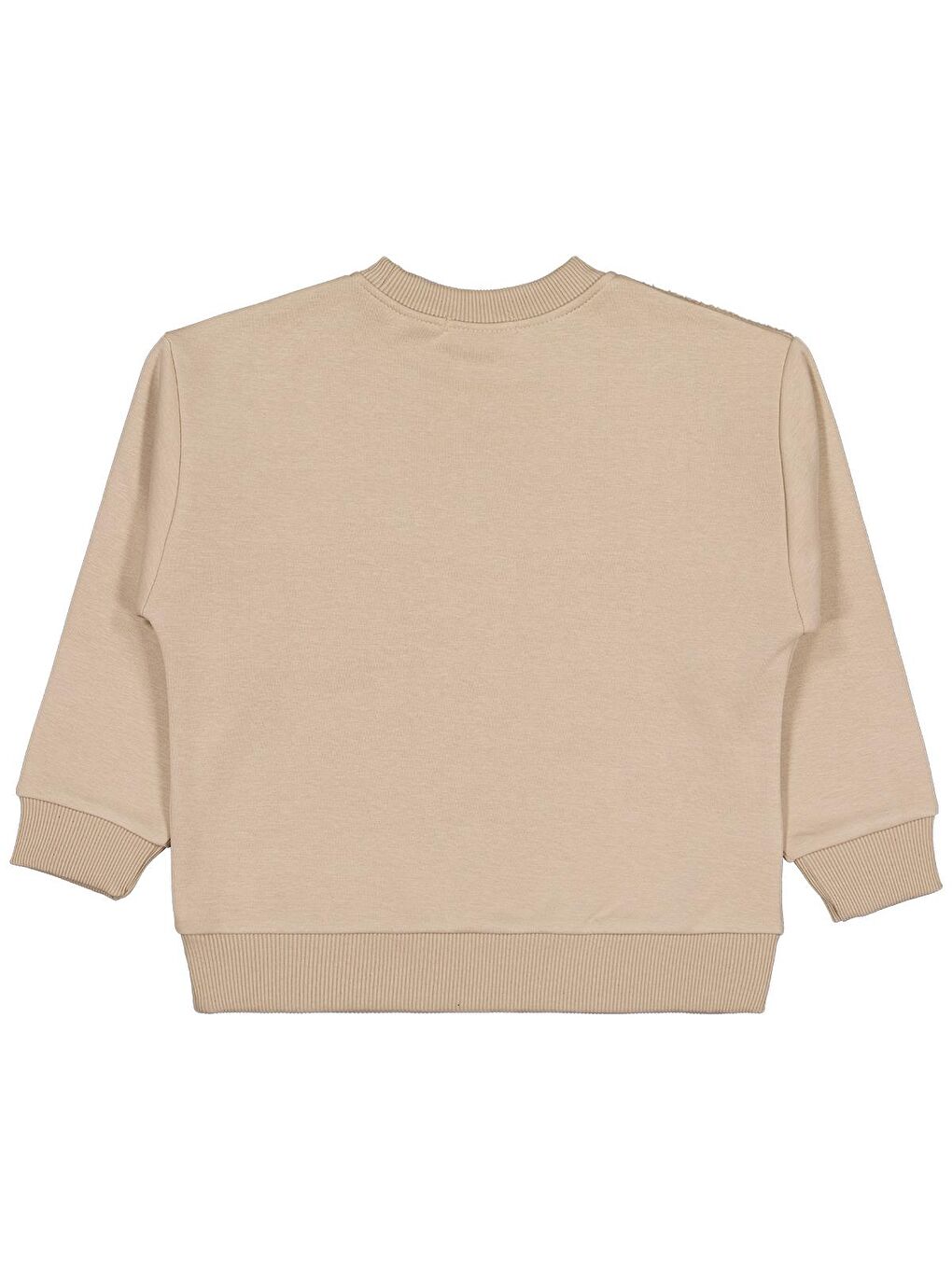 Boys Pelüş Garnili 6-9 Yaş Sweatshirt - Kahverengi 8-9 Yaş-1