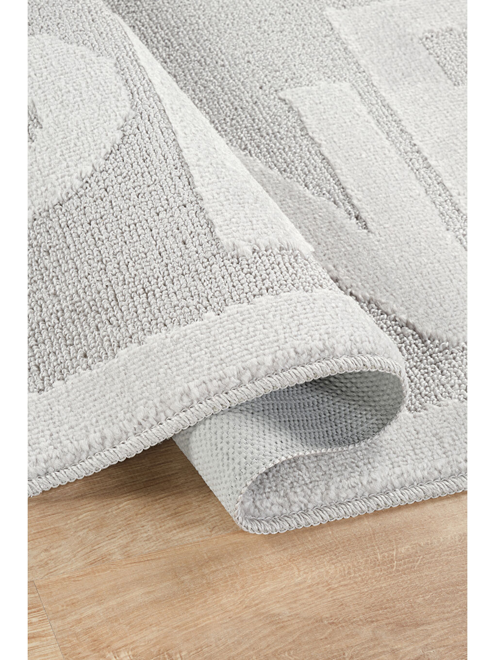 Doğal Kaymaz Taban Banyo Paspas Uzun Ömürlü Yumuşak Su Emici Yazılı Paspas Shine-Gri-2