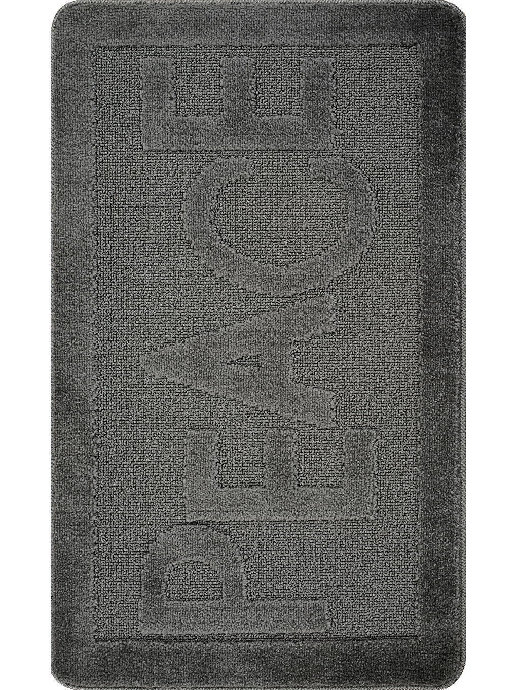 Doğal Kaymaz Taban Banyo Paspas Uzun Ömürlü Yumuşak Su Emici Yazılı Paspas Peace-Antrasit-1