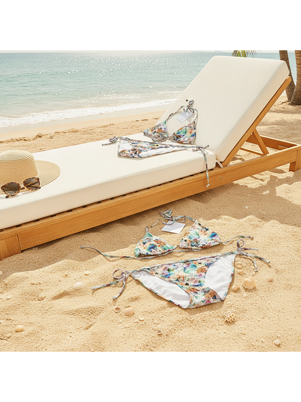 Karışık Kadın Plaj Giyim Desenli Bikini Takım Bb2634-1