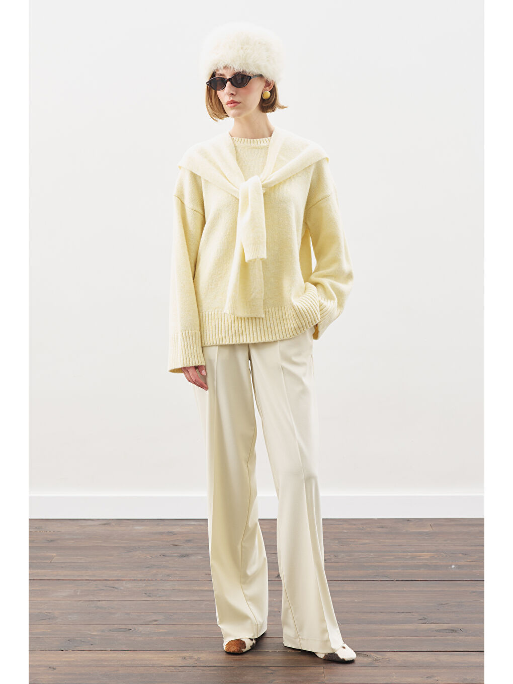 Chunky Oversıze Kazak Sarı-2