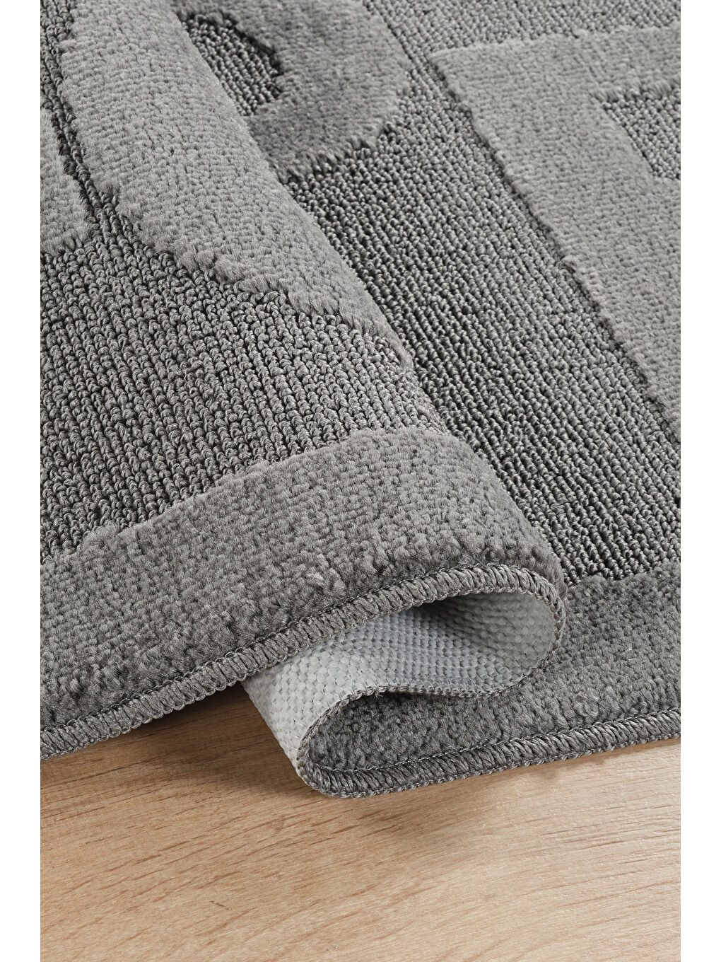 Doğal Kaymaz Taban Banyo Paspas Uzun Ömürlü Yumuşak Su Emici Yazılı Hope-Antrasit-2