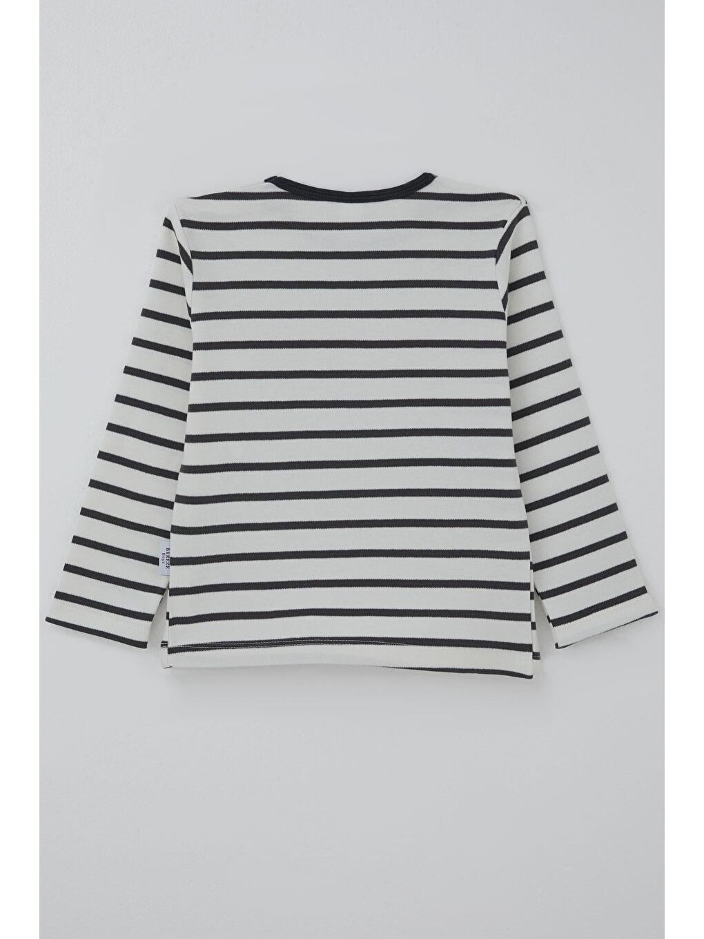 Erkek Bebek Uzun Kollu Tişört Patlı Çizgili Ekru (9 Ay-3 Yaş)-1