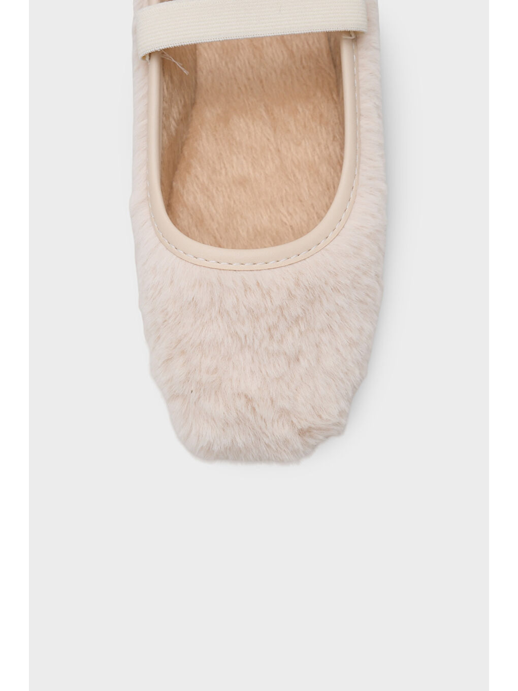 Bej Ollie Kadın Pelüş Lasitkli Babet-2