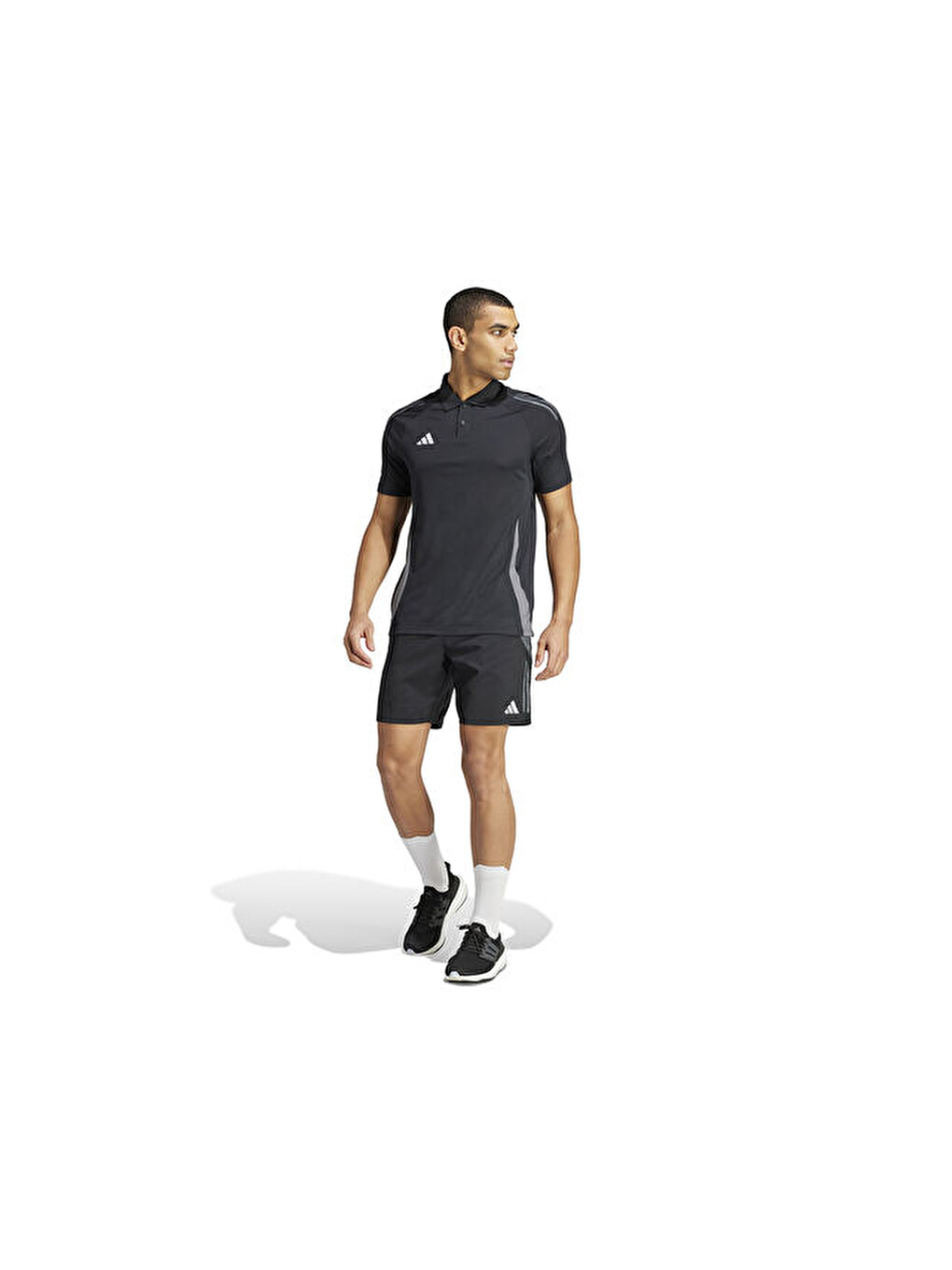 Tiro24 C Polo Erkek Futbol Polo Yaka Antrenman Tişörtü Ij8344 Siyah-3