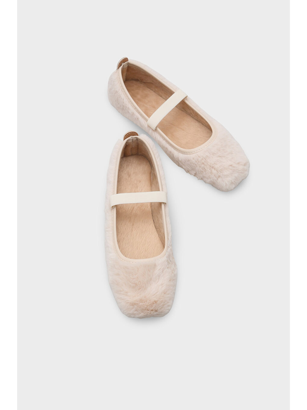 Bej Ollie Kadın Pelüş Lasitkli Babet-5