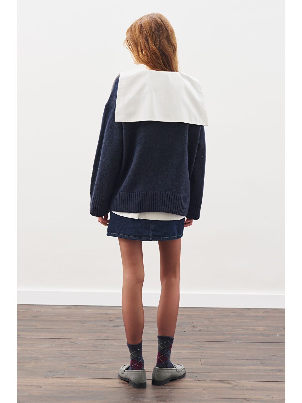 Chunky Oversıze Kazak Lacivert-5