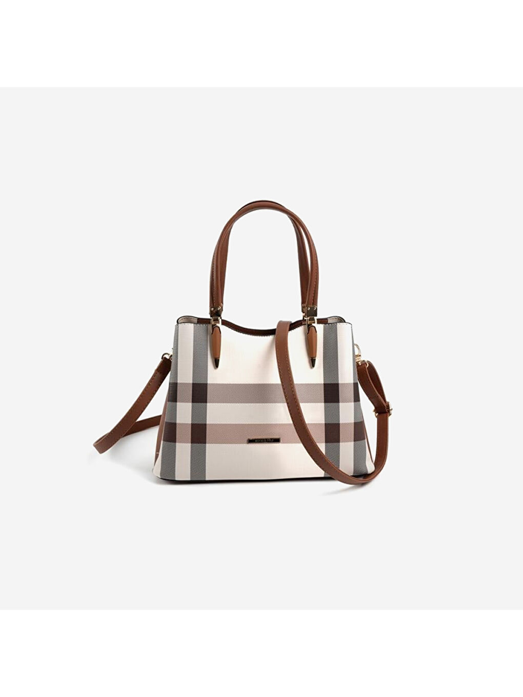 Karışık Kadın SP1205-M48 SILVER POLO Omuz Çantası Krem-Taba-3