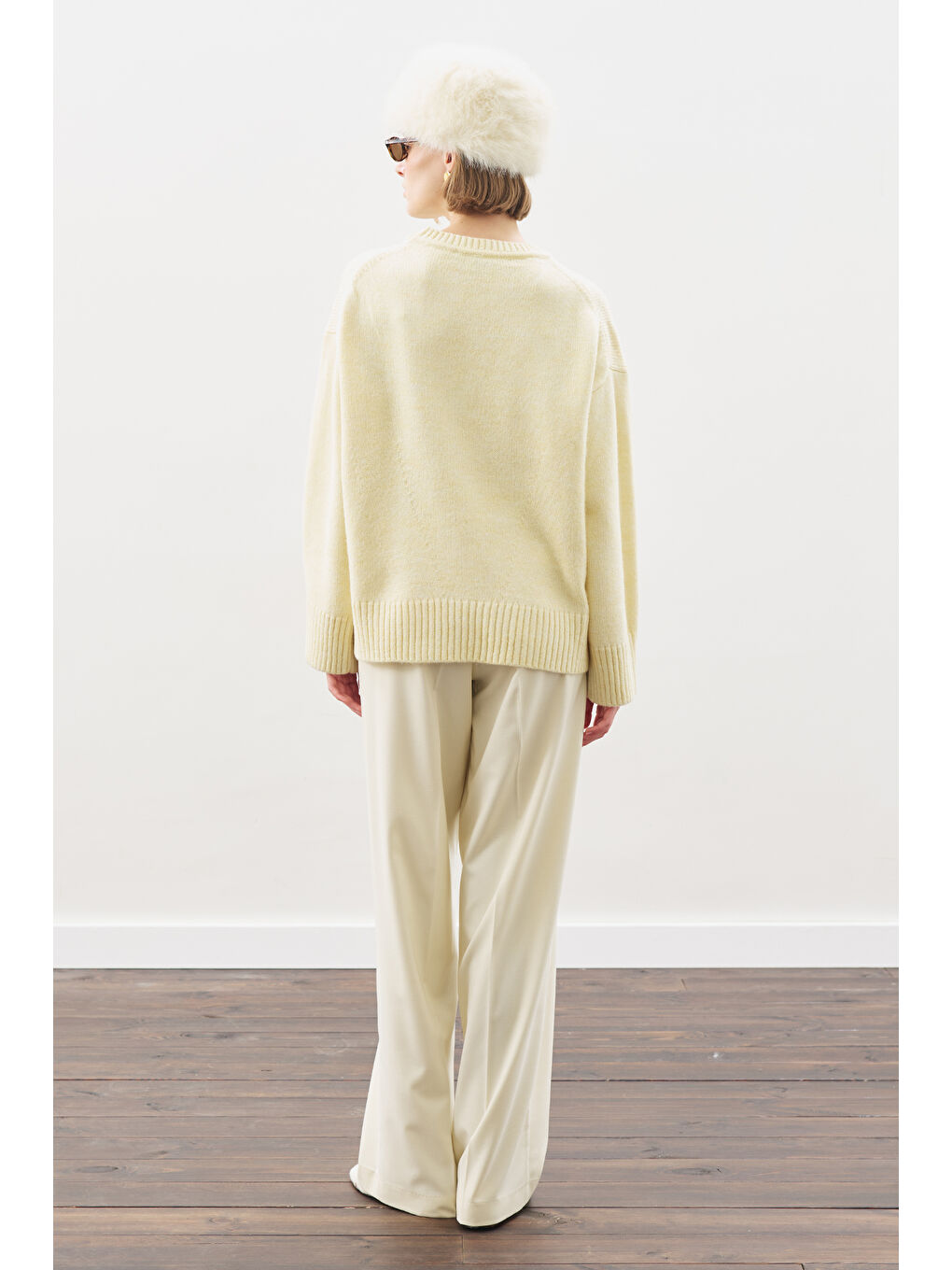 Chunky Oversıze Kazak Sarı-7