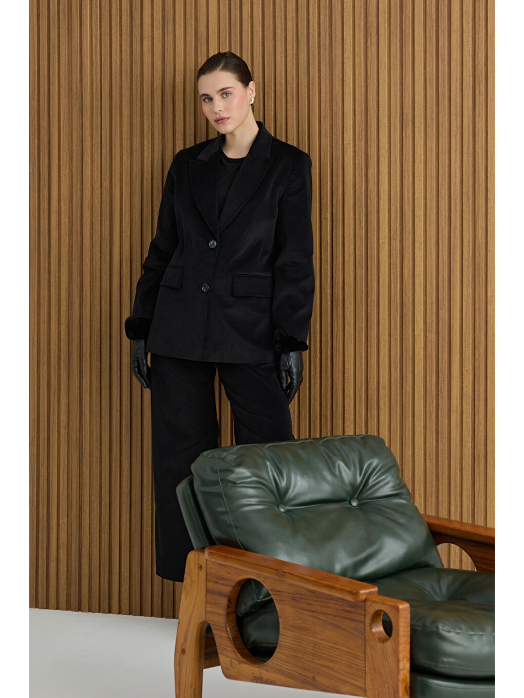 Siyah Kadife Pantolon