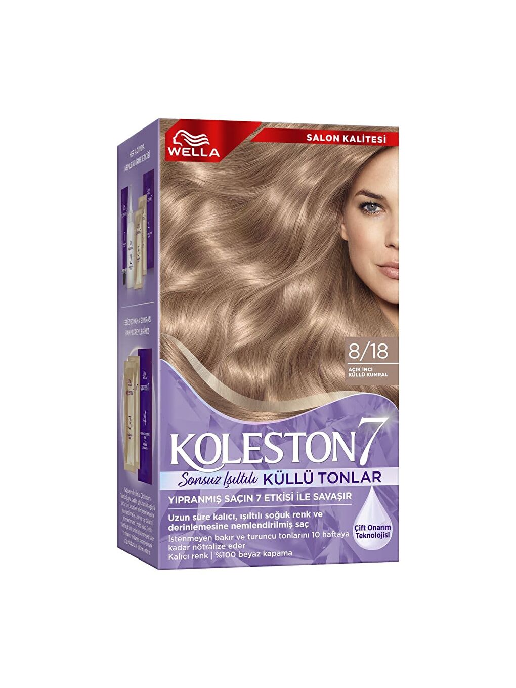 Wella Renksiz Koleston Supreme Kit 8/18 Açık Inci Küllü Kumral *18