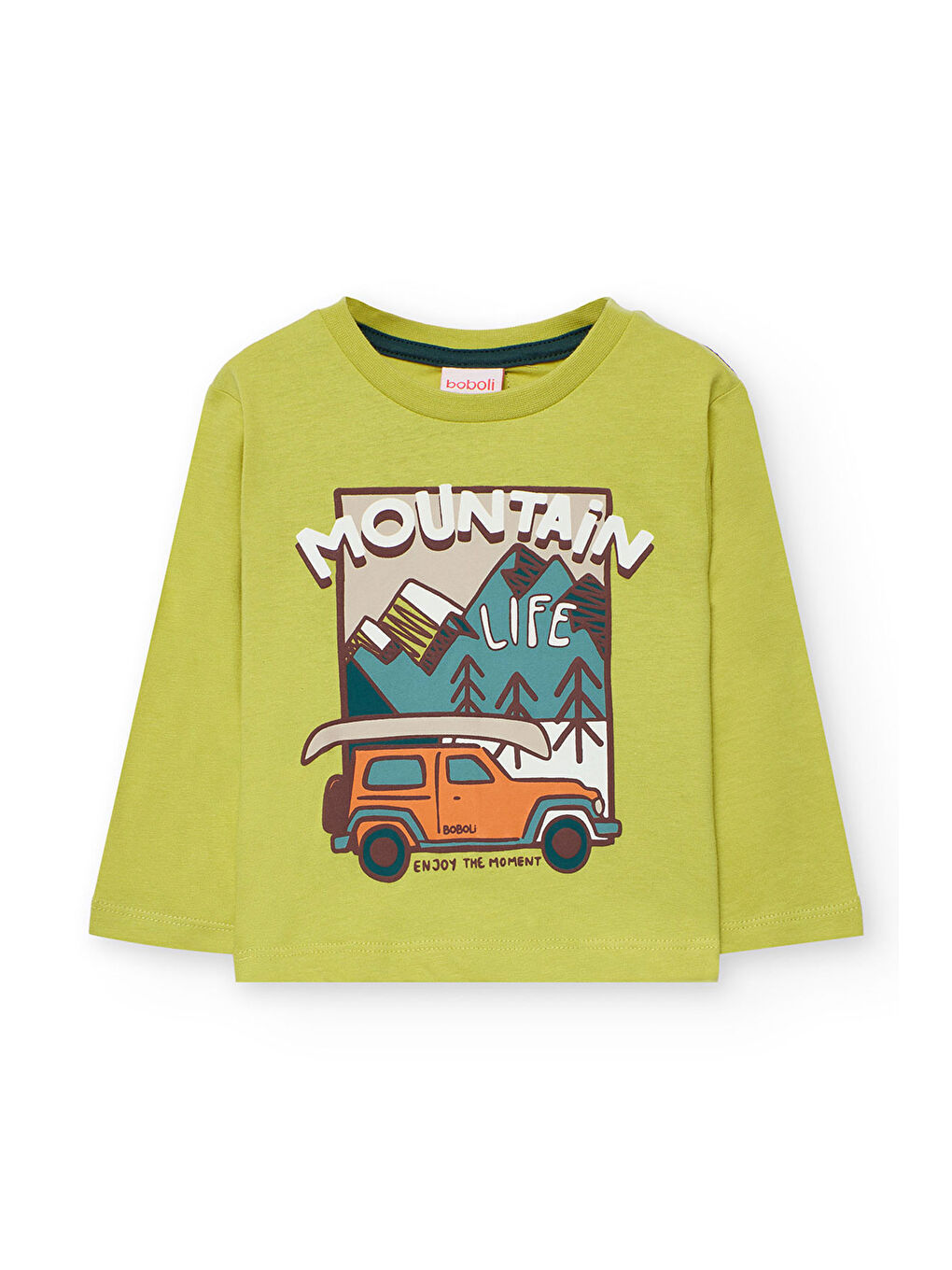 Sarı Erkek Çocuk Araç Baskılı Tshirt-1