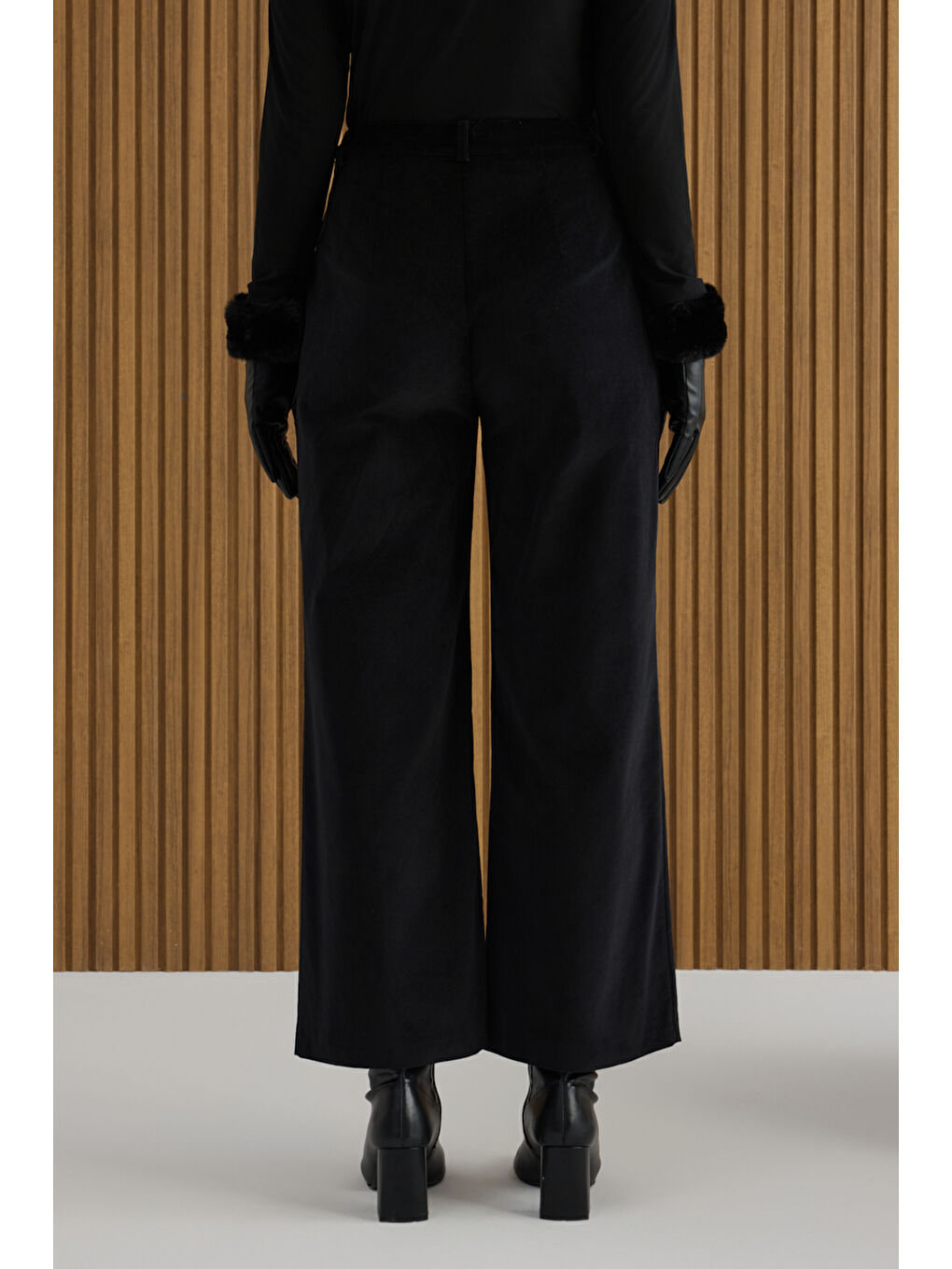 Siyah Kadife Pantolon-4