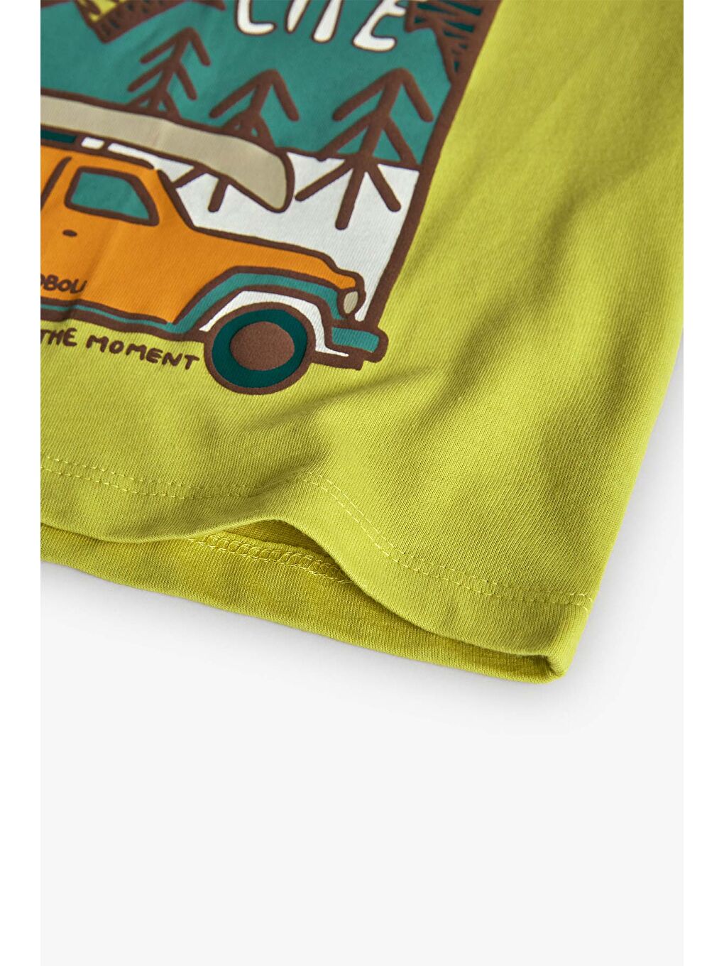 Sarı Erkek Çocuk Araç Baskılı Tshirt-3