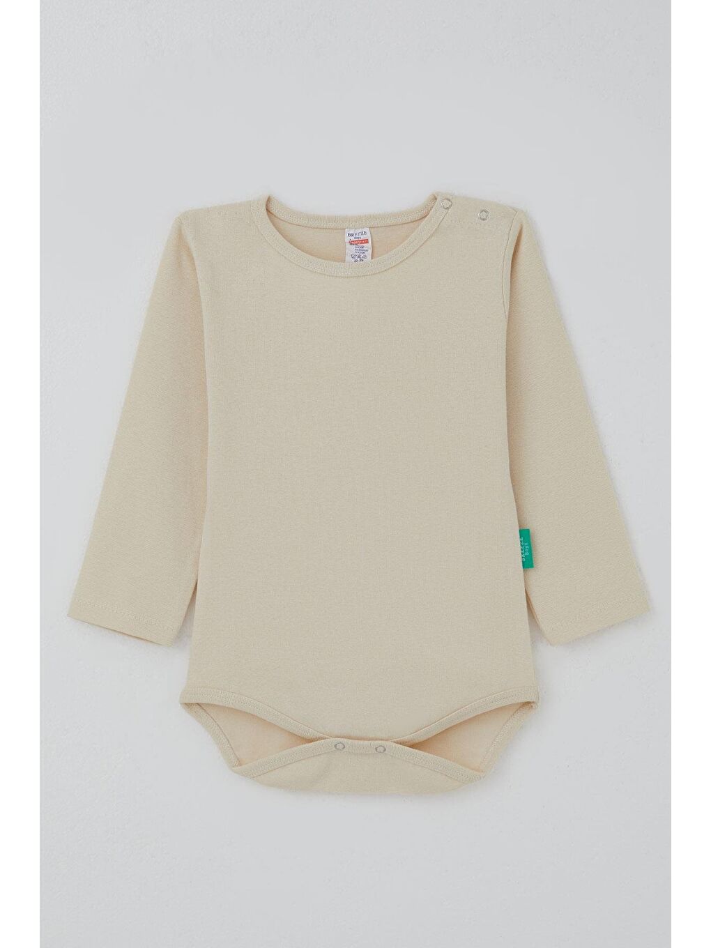 Ekru Erkek Bebek Çıtçıtlı Zıbın Body Basic Krem (9 Ay-3 Yaş)