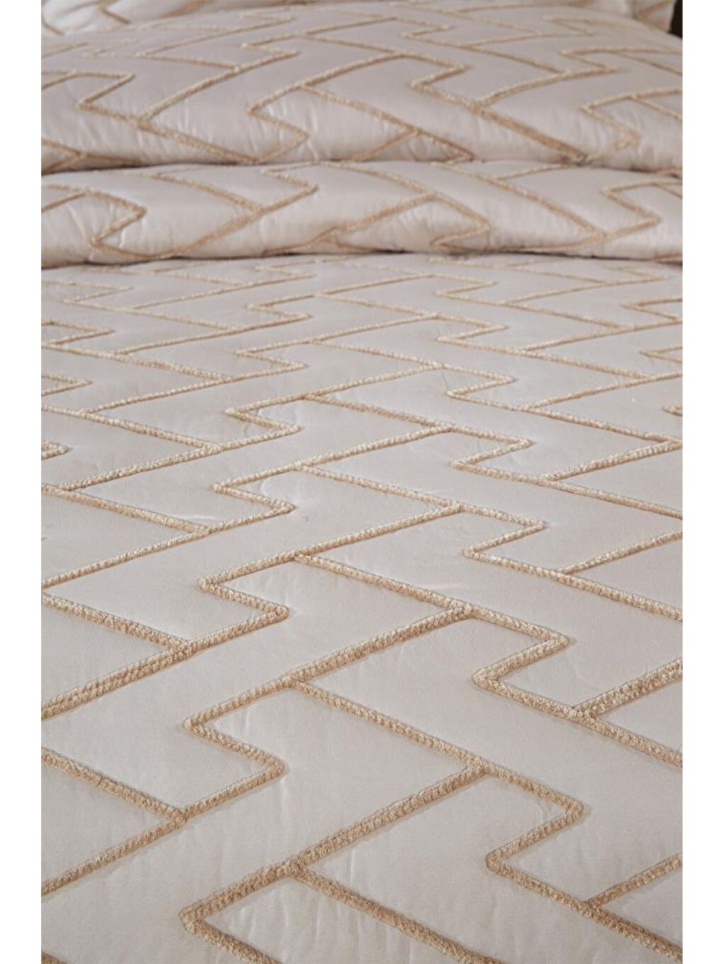 Maria Kapitoneli Tek Kişilik Yatak Örtüsü 180x240 Bej-1