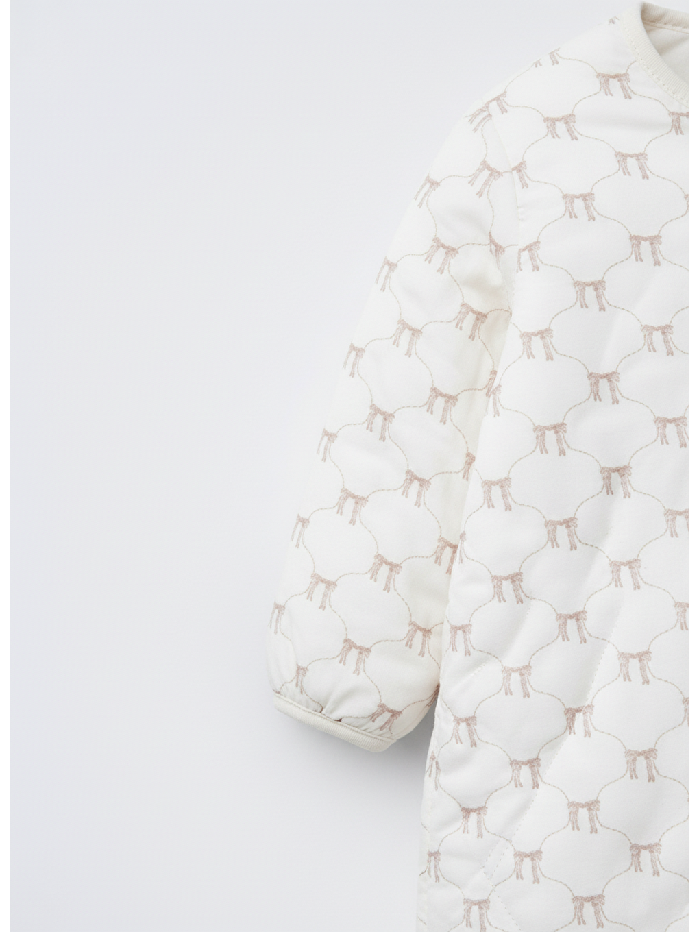 Karışık Unisex Çocuk Pamuklu Beyaz Fiyonk Desenli Uyku Tulum - Fermuarlı-2