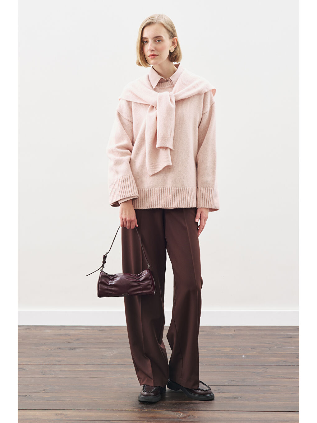 Chunky Oversıze Kazak Pembe-2