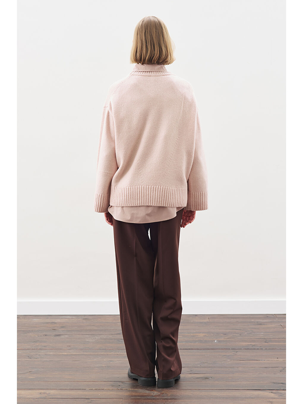 Chunky Oversıze Kazak Pembe-5