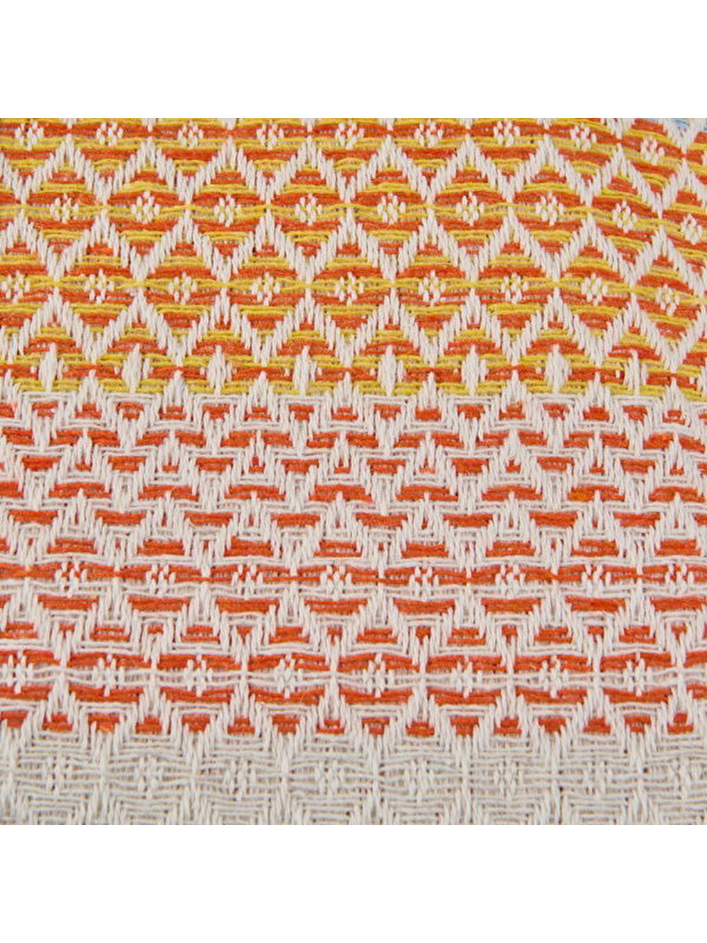 Lila Soft Vita Çift Kişilik Pike - Ekru / Turuncu - 200x230 cm-1