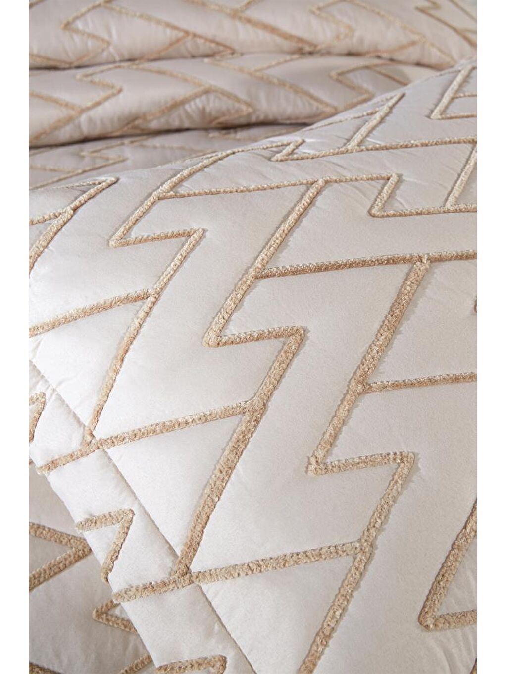 Maria Kapitoneli Tek Kişilik Yatak Örtüsü 180x240 Bej-4