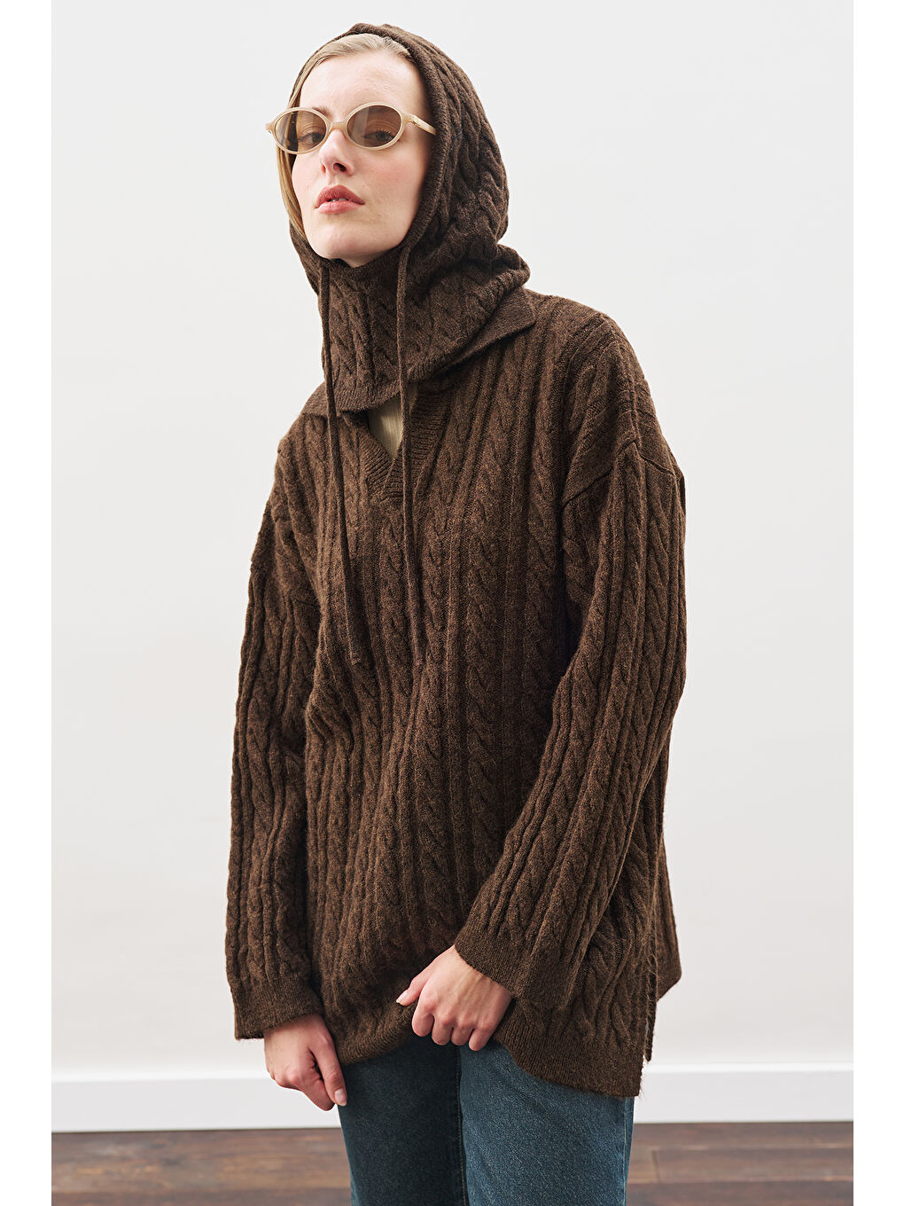 Triko Balaklava Kahverengi-2