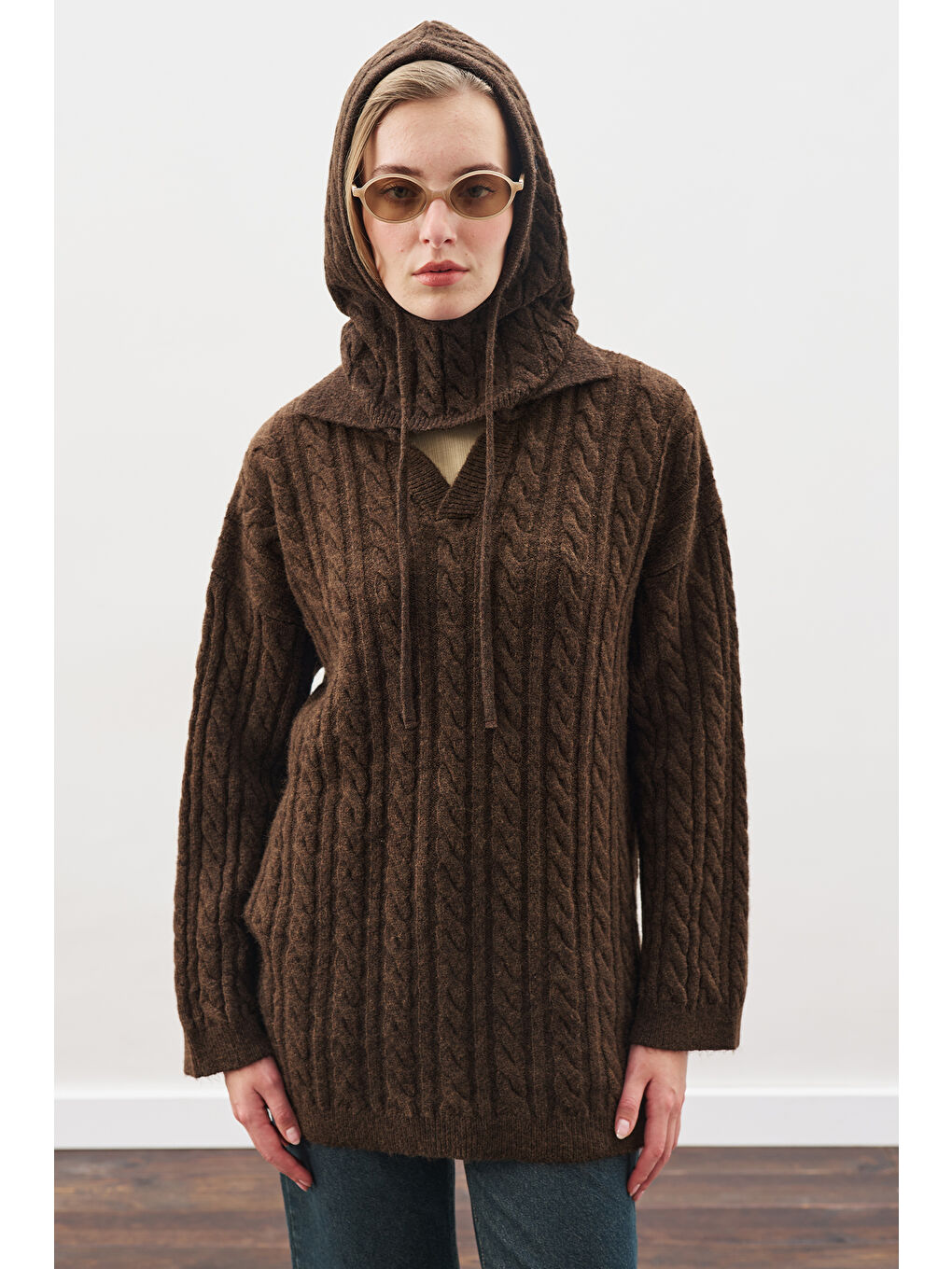 Triko Balaklava Kahverengi-3