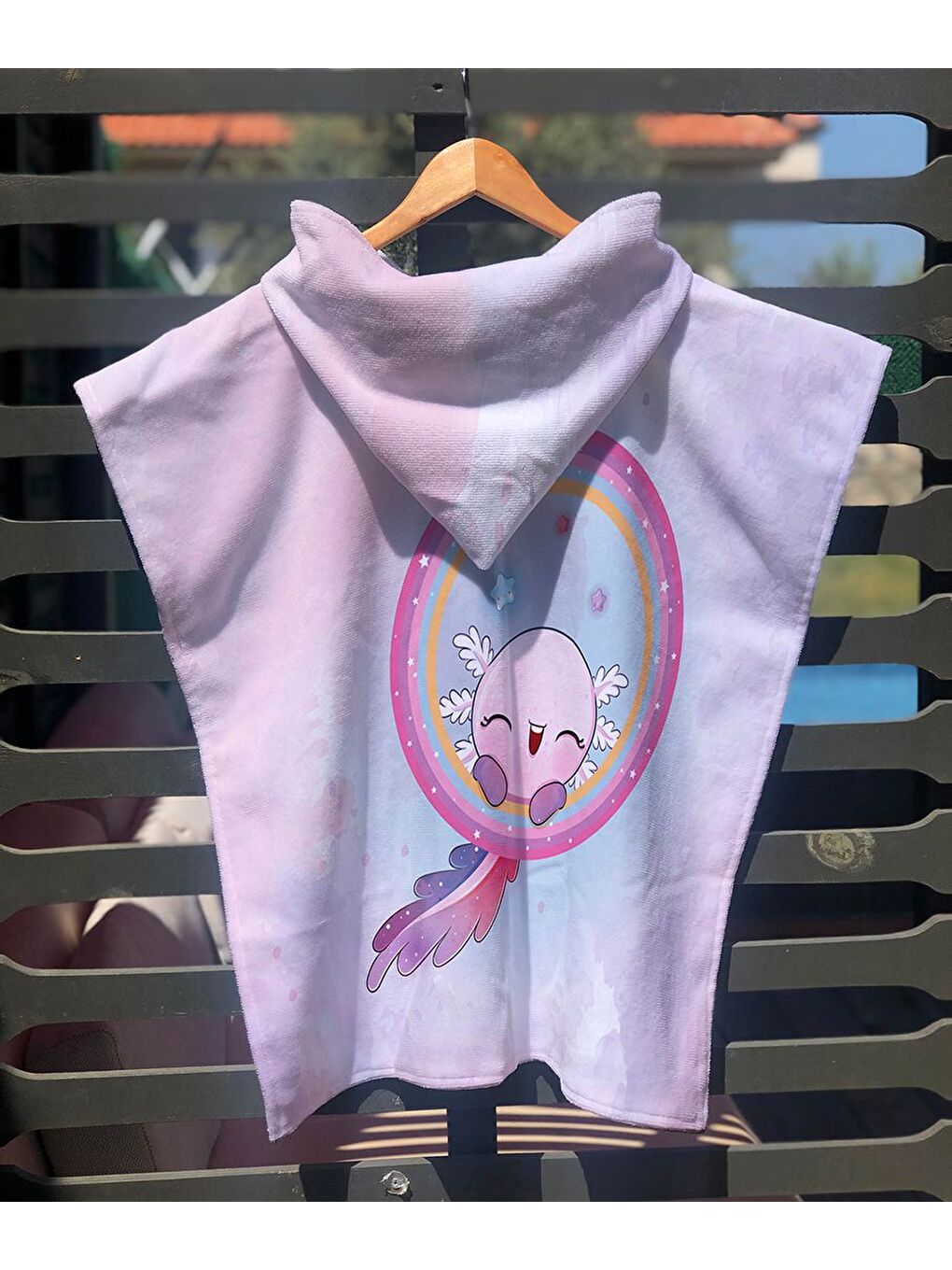 Karışık Aksolotl Desenli Panço Modeli-1