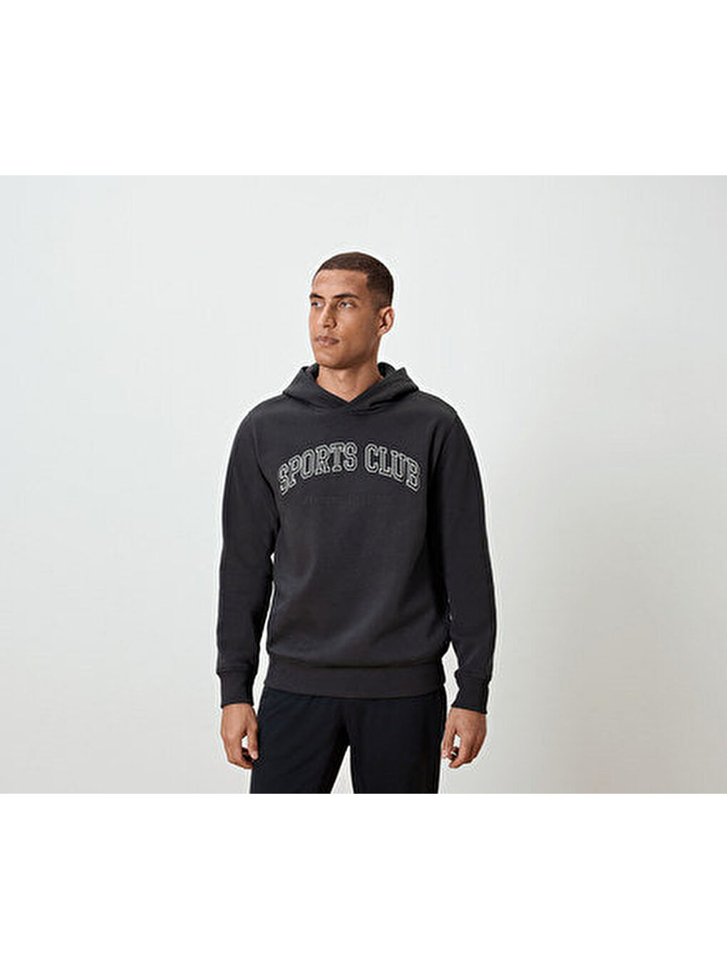 Siyah Erkek Sweat Hoodie