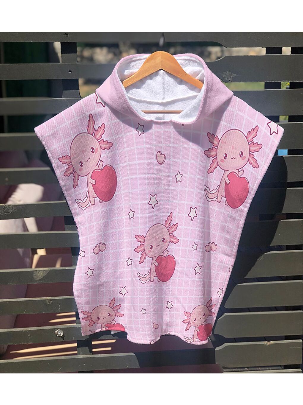 Karışık Aksolotl Desenli Panço Modeli