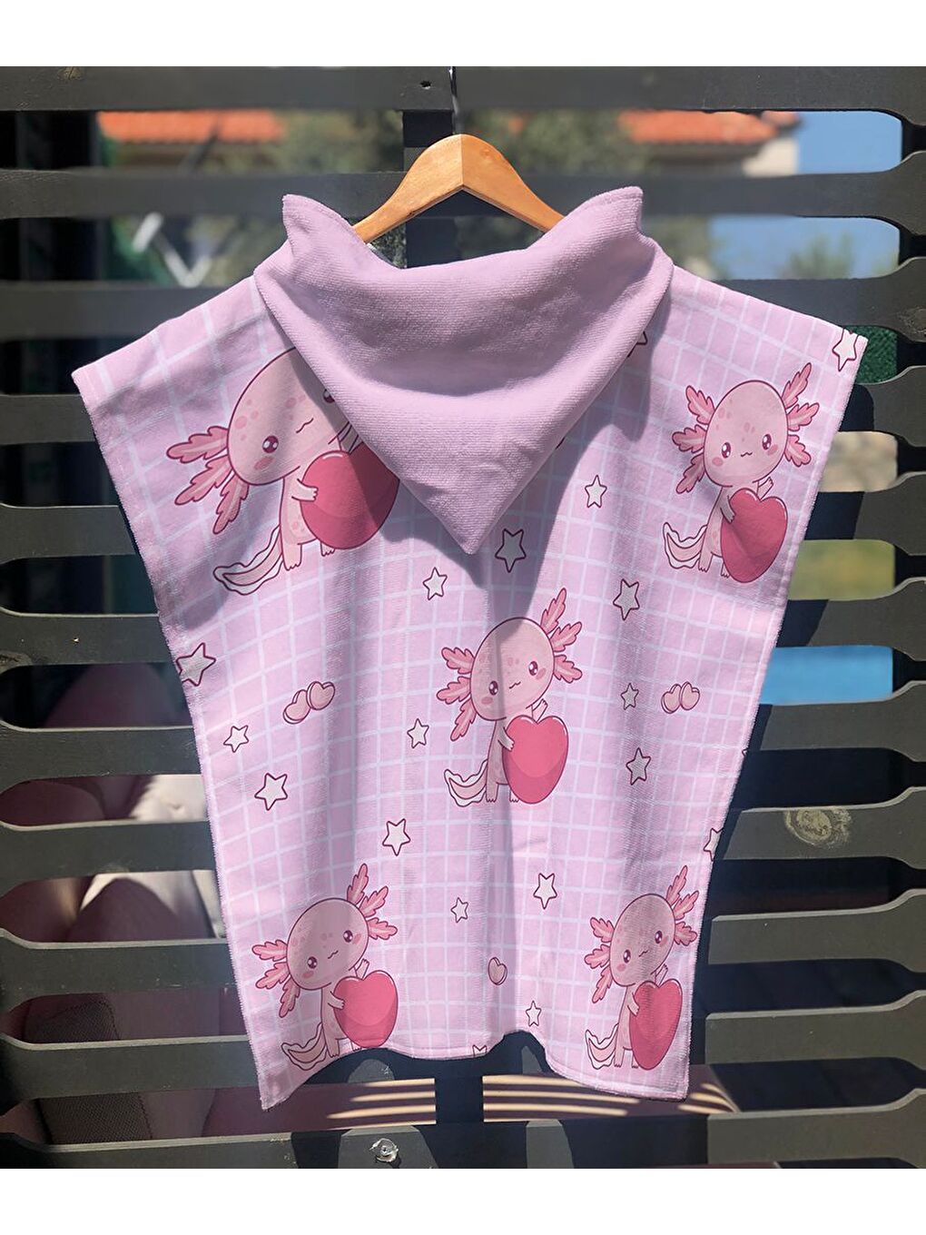 Karışık Aksolotl Desenli Panço Modeli-1