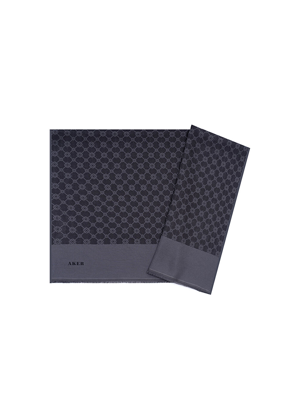 Antrasit 75X190 Cm 1090100 Elegance Monogram Şal