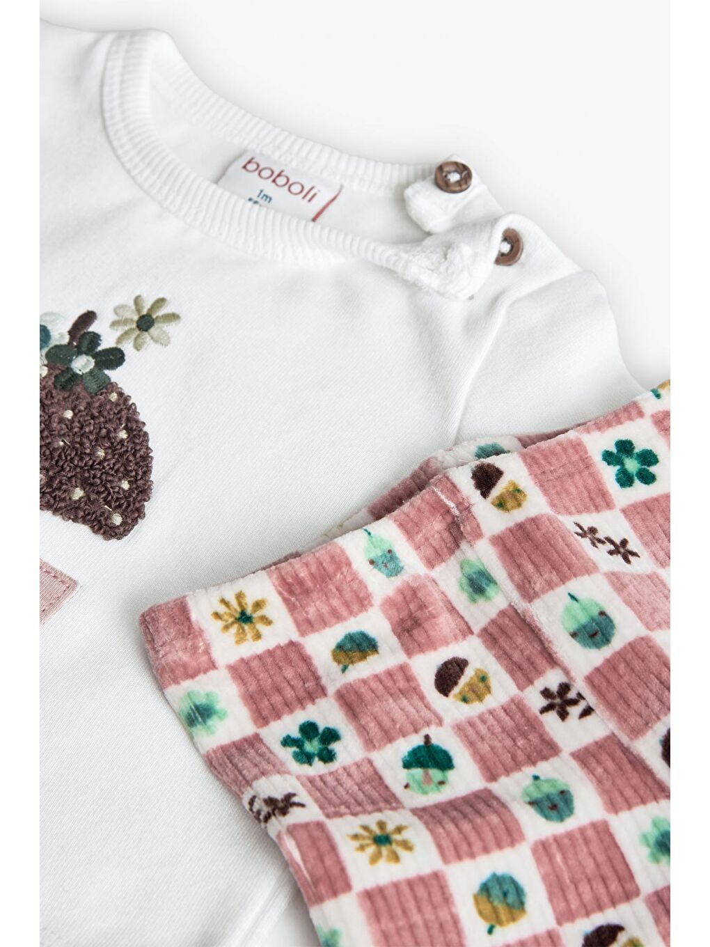 Karışık Kız Bebek Çiçek Meyve Baskılı Takım-6