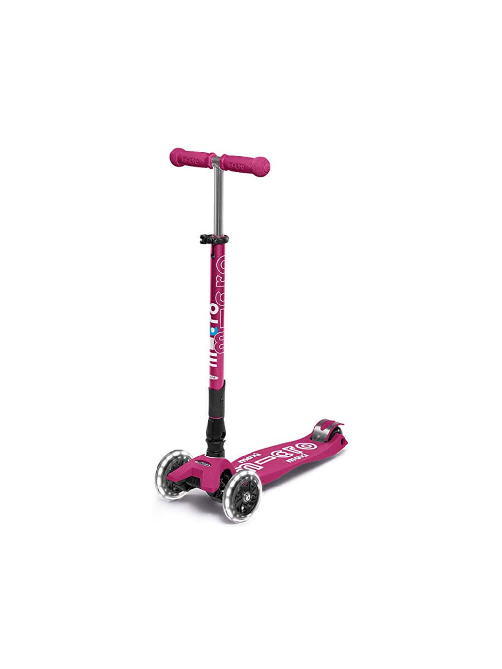 Micro Fuşya Maxi Scooter Deluxe Foldable LED Berry Red