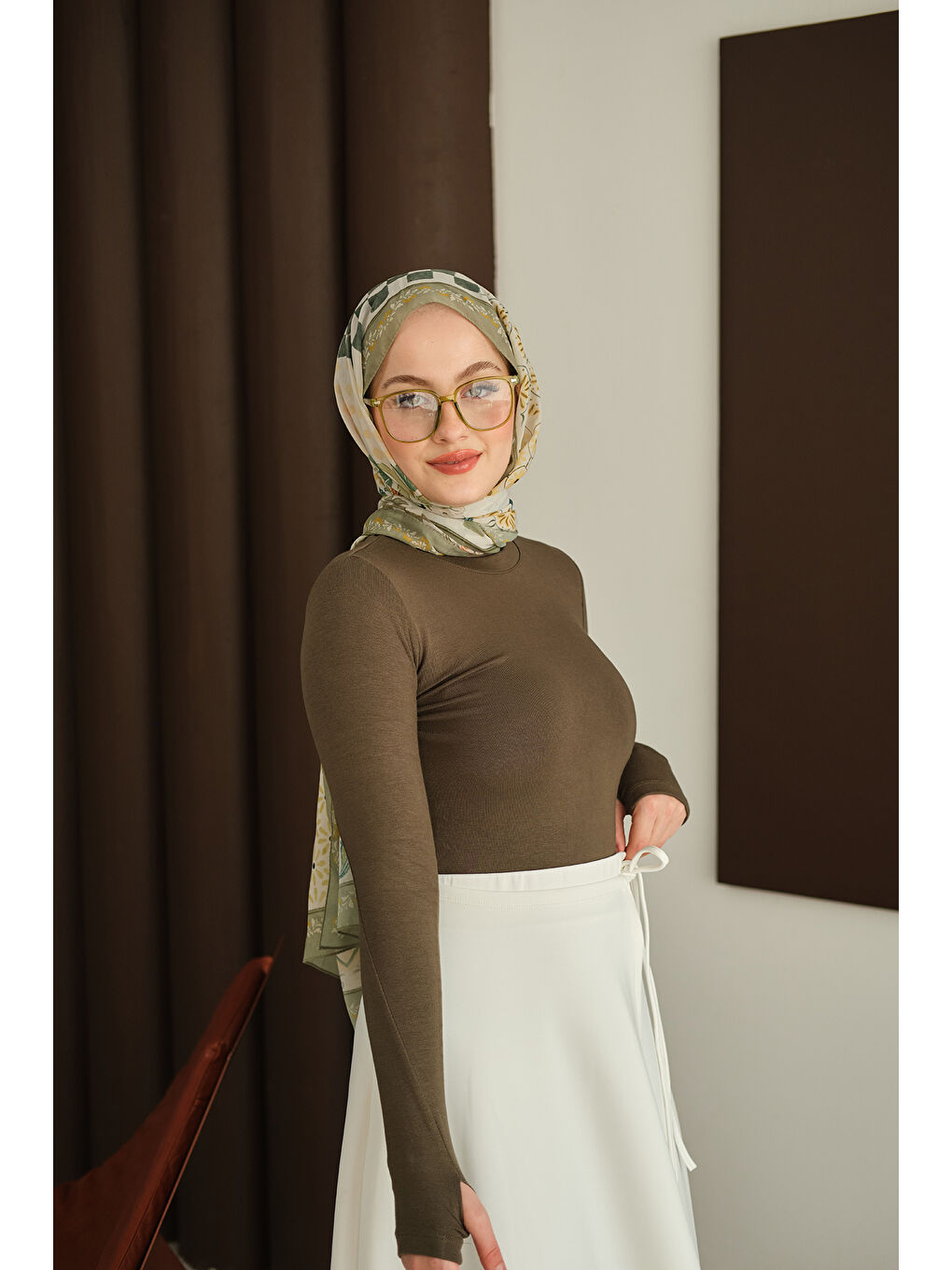 Kadın Parmak Geçirmeli Body Yeşil-4